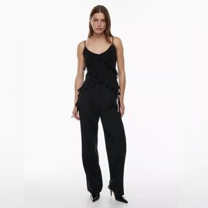 Aritzia Babaton pleated Effortless Pants in color black